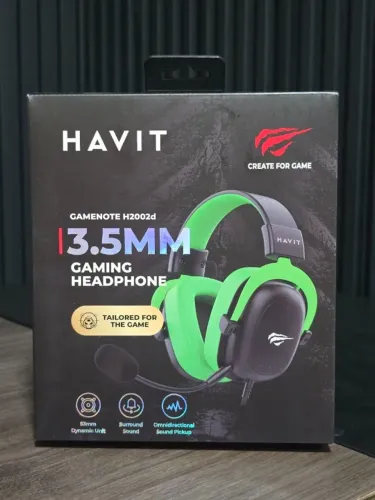 Headset Gamer Havit H2002D, Driver 53mm, P3, Compatível com XBOX ONE e PS4, Verde - H2002D