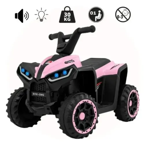 Quadriciclo Bandeirante Elétrico 6V Infantil Luz Som Música Lacrado Rosa