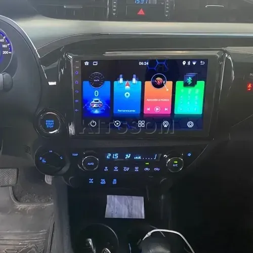Multimídia Hilux 2016 a 2023 V2 Carplay 9 Android e CarPlay 