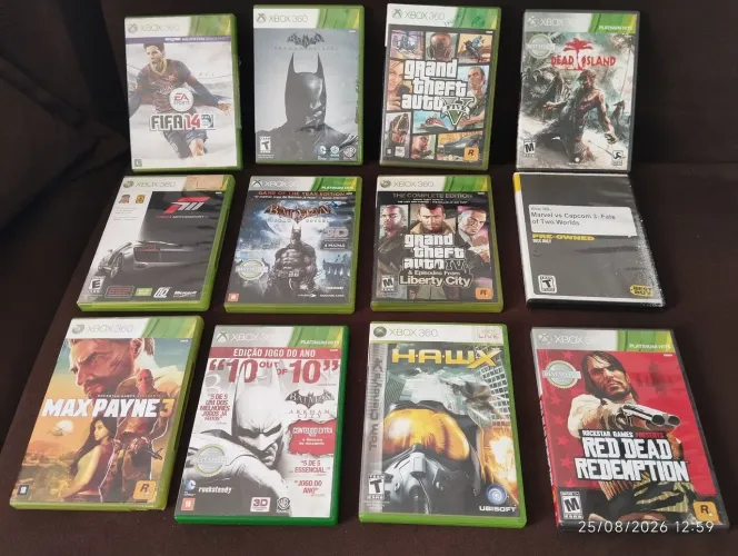 Lote jogos originais Xbox 360.