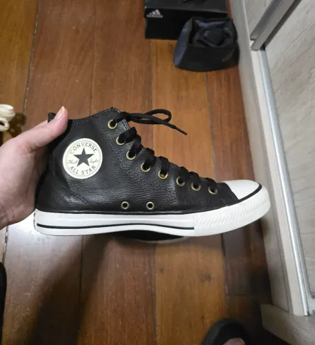 Converse All Star Cano Alto Couro 38 Impecável 