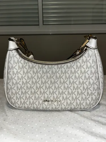 Bolsa Michael Kors Cora off white monograma