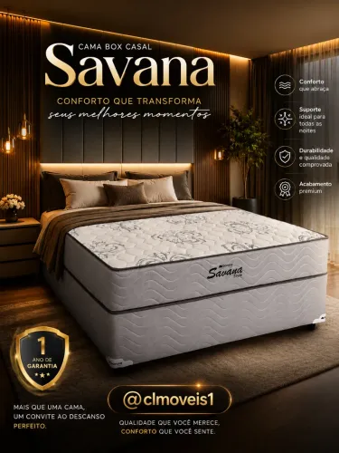 Cama box casal savana