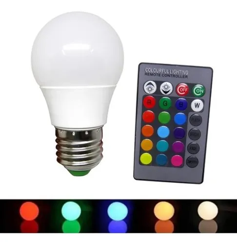 Oferta! Lampada Led 3w RGB Bolinha
