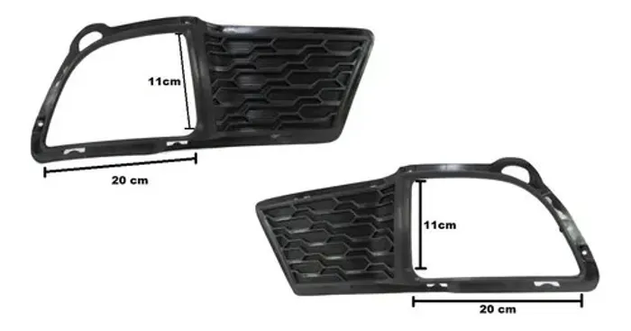 Par Moldura Grade Milha Kia Cerato 2009 2010 2011 Grande