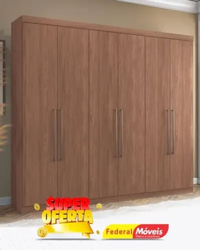 Guarda Roupa Casal 6 Portas 4 Gavetas Direto da Fabrica Fazemos Entrega