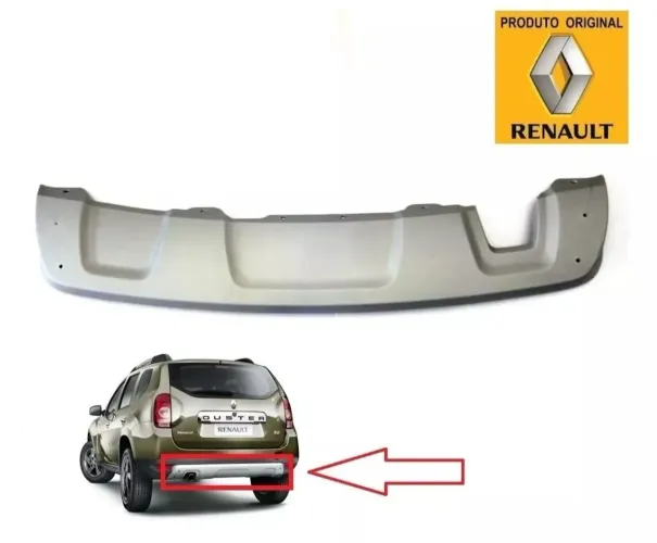 Acabamento parachoque Traseiro Renault Duster 2011 a 2014 Genuina
