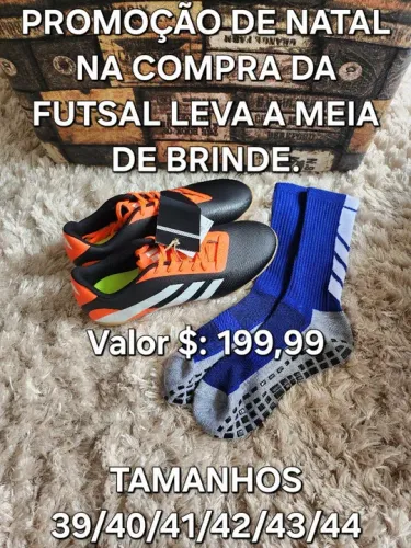 FUTSAL ORIGINAL ADIDAS + MEIA DE BRINDE 