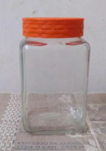 Pote de vidro com tampa