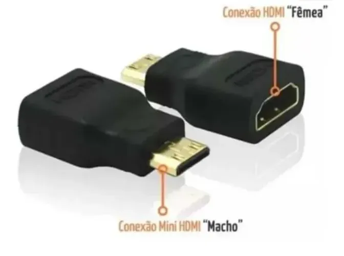 Adaptador HDMI femea para Mini HDMI macho