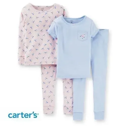 Pijama Carter´s  Original Infantil Feminino 4 peças 12 meses