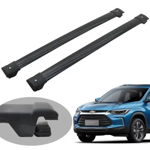 Travessa rack de teto Track preta Tracker 2021 a 2025