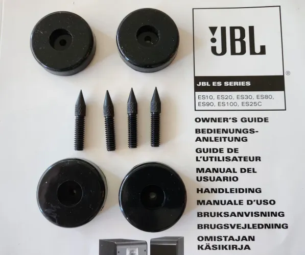 Spikes, Pezinhos e Manual Caixas JBL Linha ES