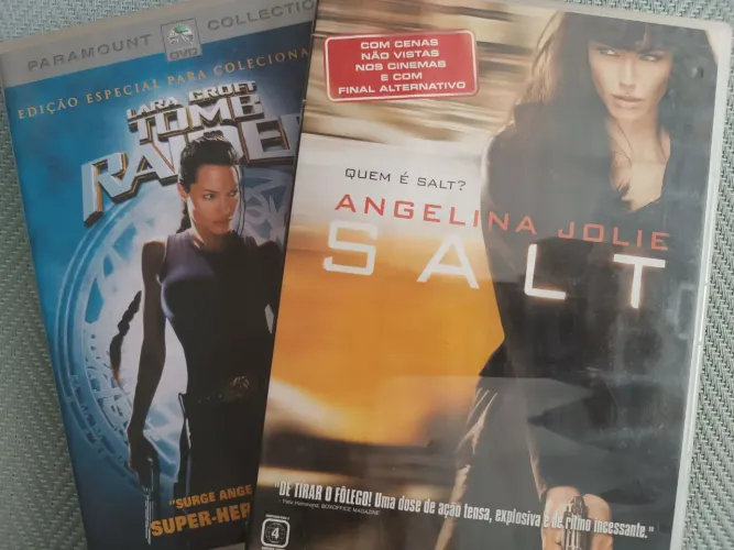 2 dvds filmes: Lara Croft e Salt