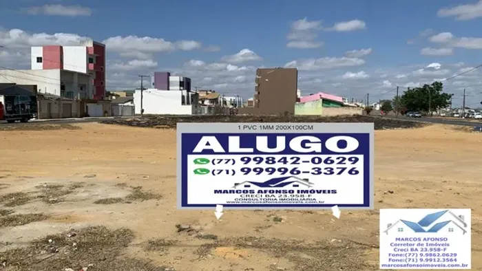 Alugamos lotes com área total de 2.160,00m² na Av. Juracy Magalhães em Conquista
