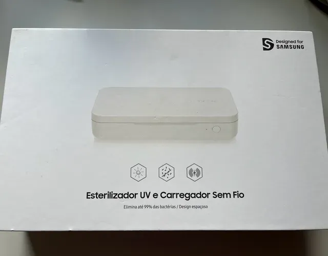 Esterilizador UV e carregador sem fio Samsung