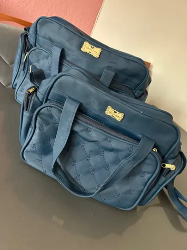 Bolsa Maternidade Azul kit com 2 Mave baby 