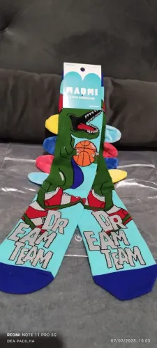 Meias Nice Socks Tik-Tok Importada Dinossauro 