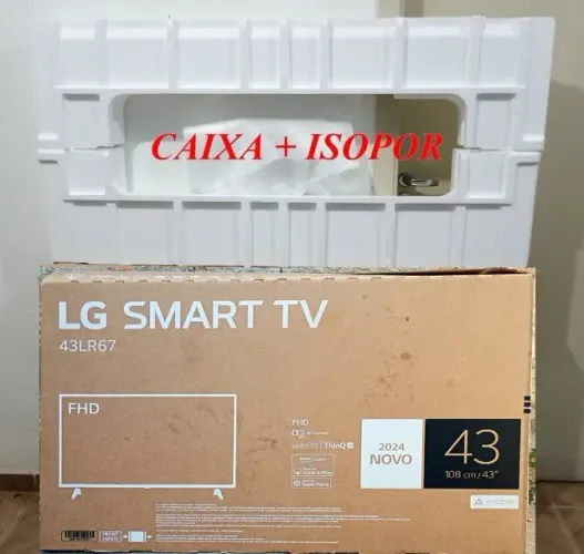 Caixa de papelão com isopor para LG Tv 43" polegadas nova