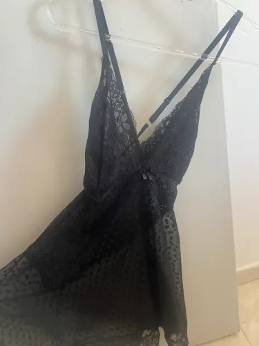 Lingerie preta e vermelha