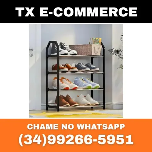 Sapateria Portátil Desmontável Fácil de Montar para 8 pares de Sapato