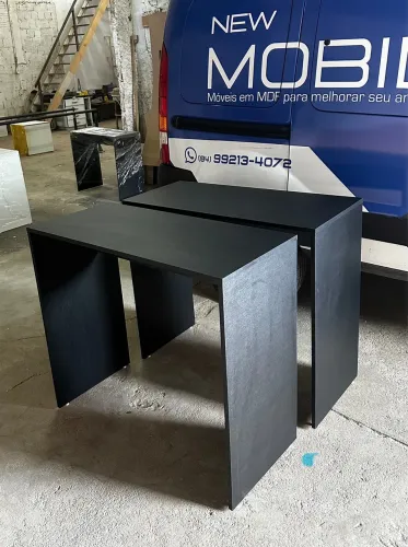 MESA ESCRIVANINHA DE ESCRITÓRIO MULTIUSO DE MDF PRETO 
