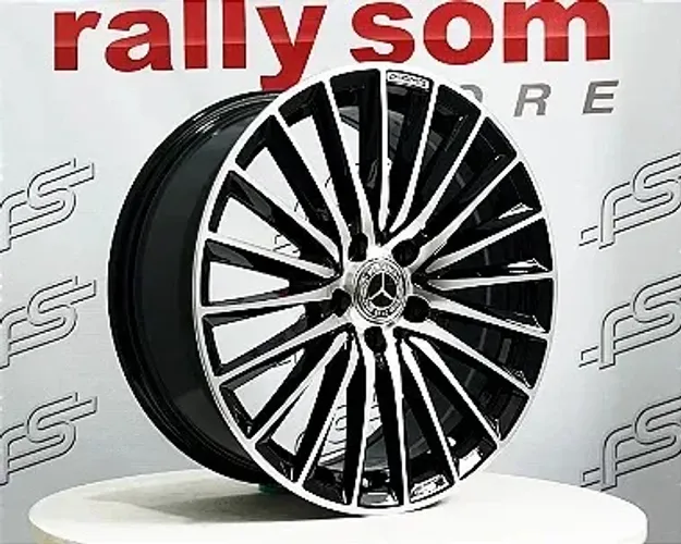 Jogo de Roda Mercedes Classe C Preto Brilhante Diamantado 5x112 - 19x8,5 e 19x9,5 Offset 3