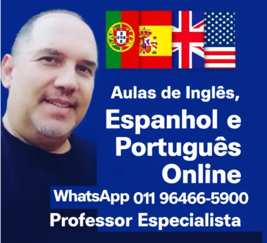 Aulas de inglês, Aulas de Espanhol, Aulas de português com professor Especialista