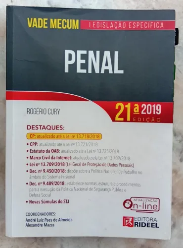 Penal Vade Mecum-Legislação específica-21ª edição 2019