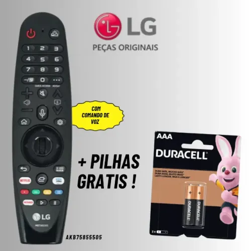 Controle Remoto de Tv LG Smart Magic Original AKB * = MR20GA série 2020 Com Comando 