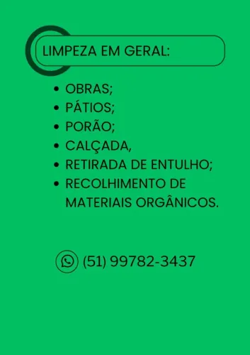 Limpeza de  jardim  & retirada de entulho 