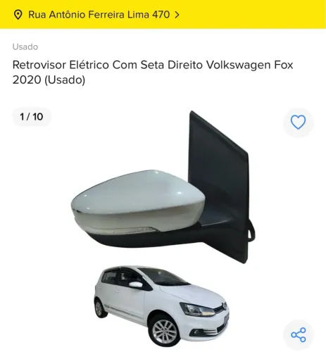 Retrovisor Elétrico direito Volkswagen Fox 2020