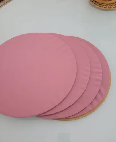 Jogo souplast rosê em MDF 4 unidades