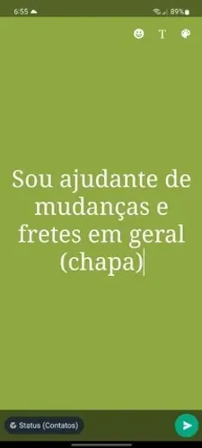 SOMOS AJUDANTE E MUDANÇA CARGA E DESCARGA CHAPA
