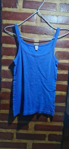 Regata azul canelada farm tam g