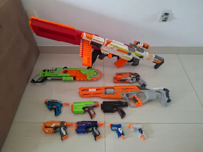 Coleção de Nerf (mega, zombie, acucustrike