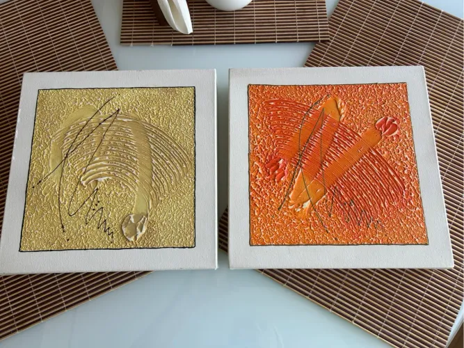 Quadros abstratos em textura para decoração
