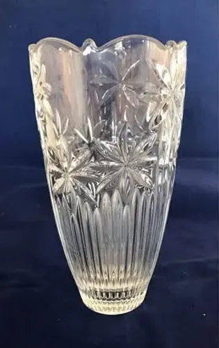 Imponente Vaso Em Vidro Cristal ~ Vintage ~ Grande