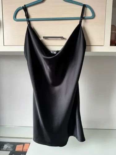 vestido slip dress preto
