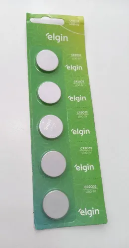 Bateria CR2032 Elgin - Cartela com 5 unidades