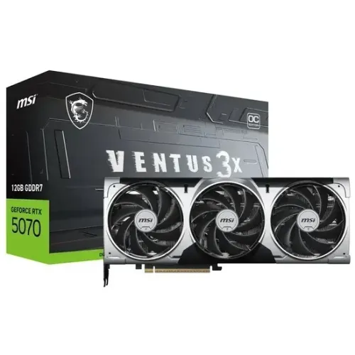 Placa de Vídeo MSI GeForce RTX5070 Ventus 3X OC 12GB GDDR7 PCI-Express - Nova lacrada!