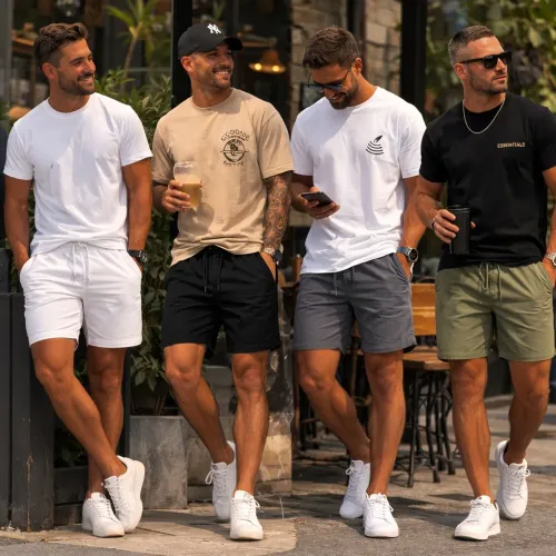 Short brim sarja mauricinho masculino