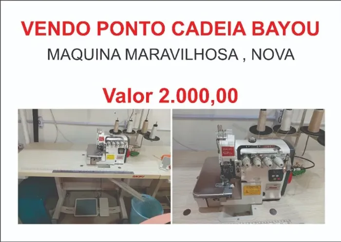 overloque ponto cadeira nova