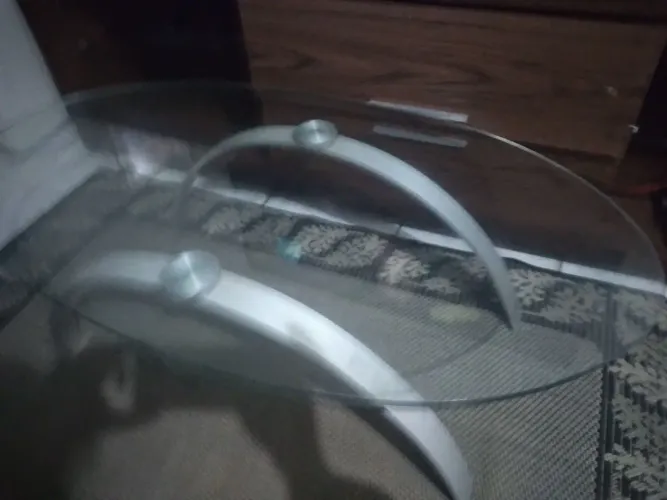 Mesa de centro de Alumínio com vidro 10mm
