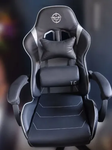 Cadeira Gamer Reclinável com Almofadas - Excelente Estado