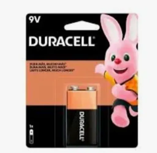 Caixa de bateria 9 volts duracell caixa com 12
