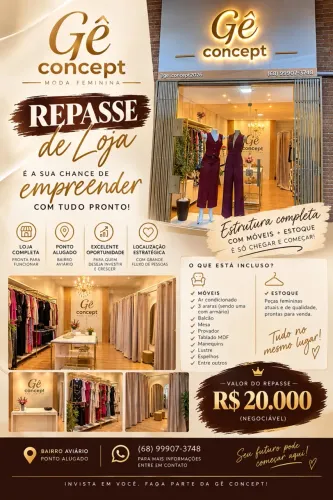 Repasse de loja de roupa feminina