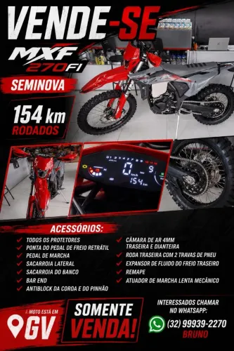 MOTO DE TRILHA MXF 270 FI