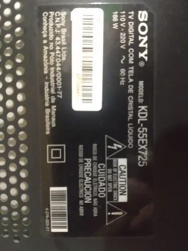 Vendendo uma TV Sony KDL55EX7500 com  interferência na imagem con defeito  