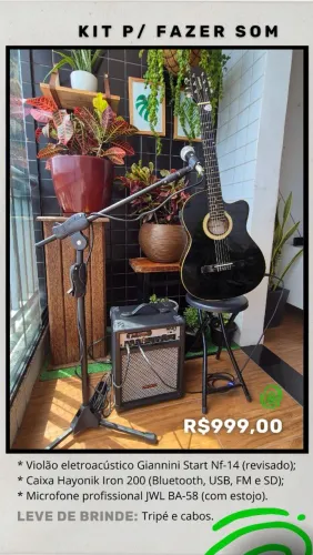 Violão, Cx acústica e Microfone